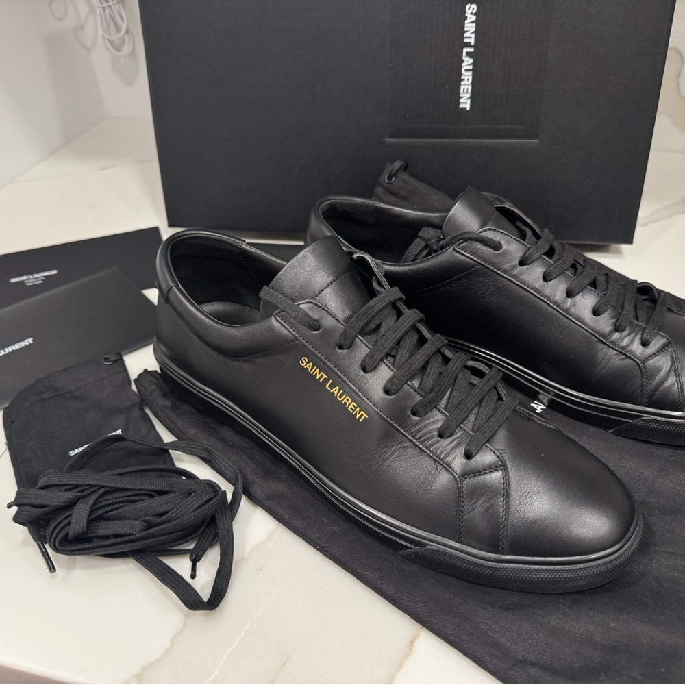 Saint Laurent Men's Andy Low Top Sneaker (Gym Sneaker in smooth leather)
